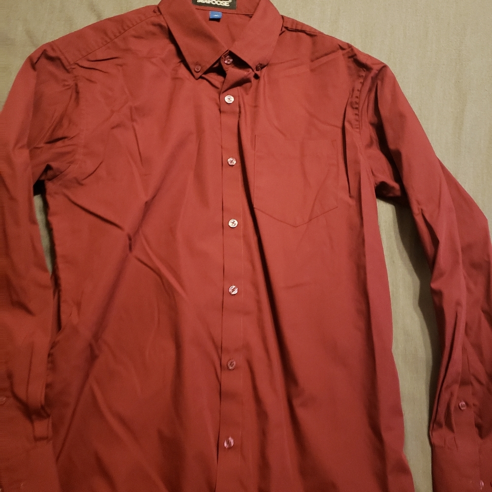 Maroon Button Up